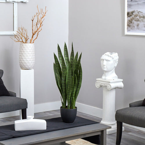 3’ Sansevieria Snake Artificial Plant w/35 Lvs Home Office Decor. Retail $126